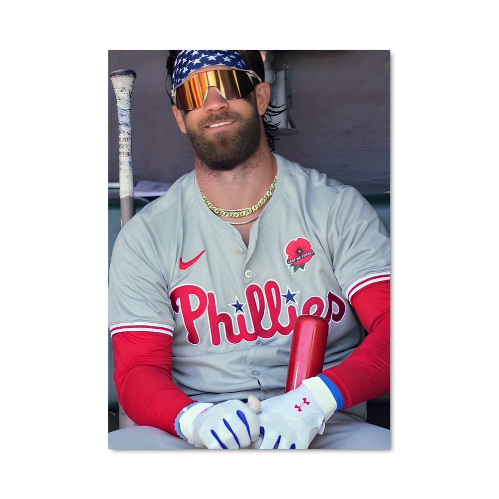 Poster Bryce en Attente – affiche Baseball